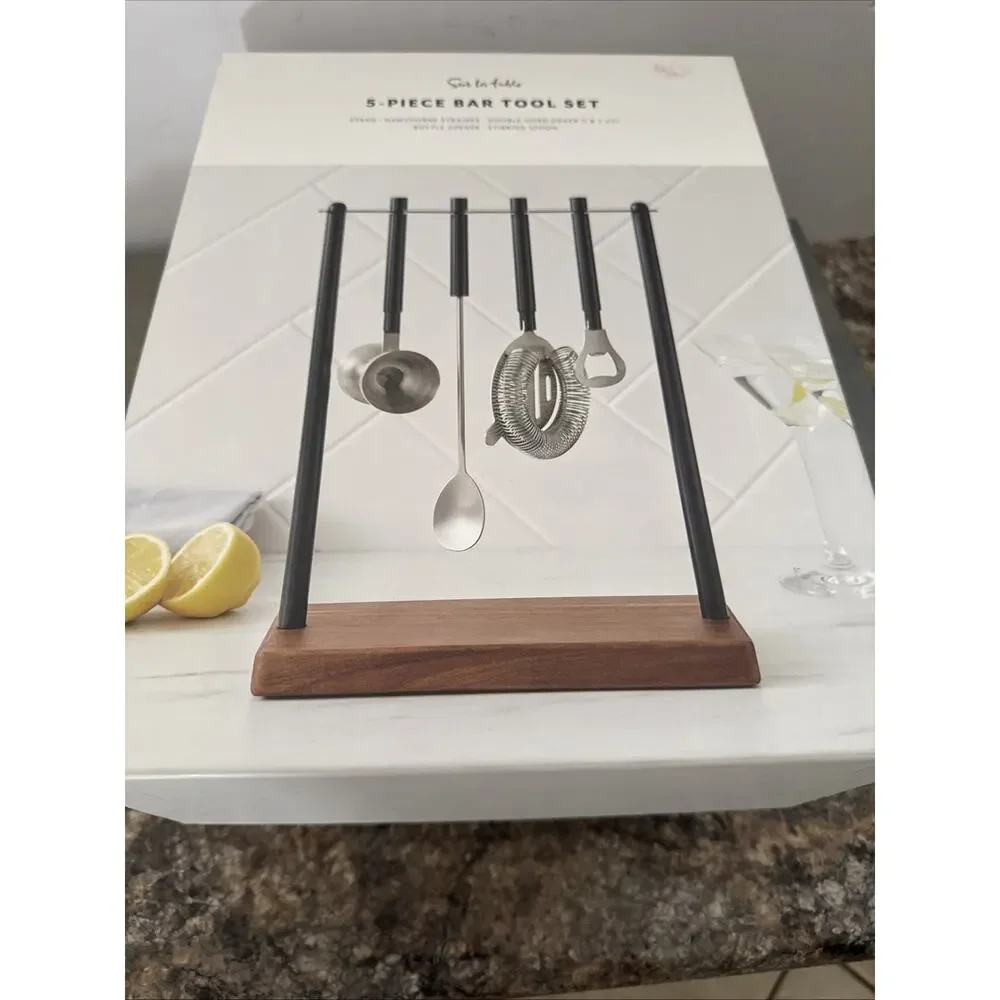 Bar Tool Set- Sur La Table- 5 Piece Tool Set - New In Box- Sealed - Bartender